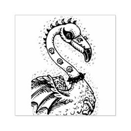 GOTHIC PUNK ROCKER FLAMINGO, SCHEDELS, VERRIJKT HA RUBBERSTEMPEL