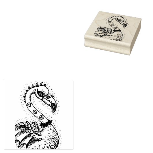 GOTHIC PUNK ROCKER FLAMINGO, SCHEDELS, VERRIJKT HA RUBBERSTEMPEL (Gestempeld)