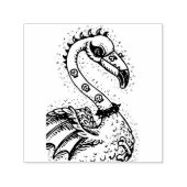 GOTHIC PUNK ROCKER FLAMINGO, SCHEDELS, VERRIJKT HA  ZELFINKTENDE STEMPEL (Design)