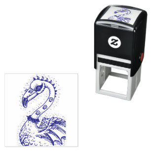 GOTHIC PUNK ROCKER FLAMINGO, SCHEDELS, VERRIJKT HA  ZELFINKTENDE STEMPEL