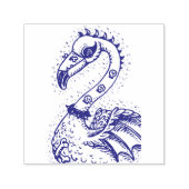 GOTHIC PUNK ROCKER FLAMINGO, SCHEDELS, VERRIJKT HA  ZELFINKTENDE STEMPEL (Design)