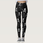 Gothic Punk rots stijl schedel patroon Leggings (Voorkant)