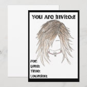 Gothic Punk Uitnodigingen, Verjaardag, elke Oogaan Kaart (Voorkant / Achterkant)