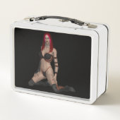 Gothic Punk Vampire Voman in Black Leather (Achterkant)