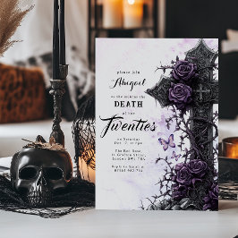 Gothic Purple Rose | Dood aan je twintigers Kaart