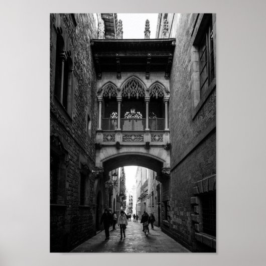 Gothic Quarter Architecture of Barcelona Poster (Voorkant)