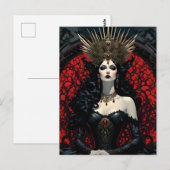 Gothic Queen Briefkaart (Voorkant / Achterkant)