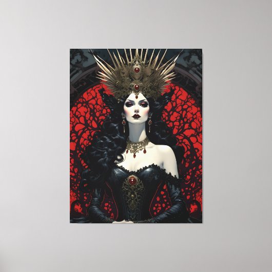 Gothic Queen Canvas Afdruk (Voorkant)