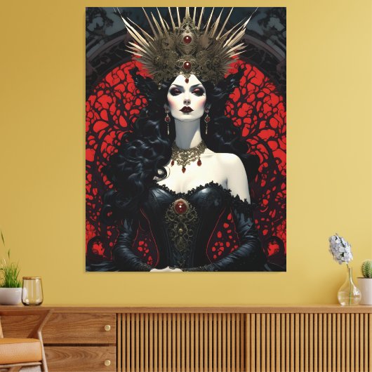 Gothic Queen Canvas Afdruk (Insitu (Woonkamer))