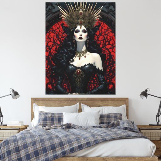 Gothic Queen Canvas Afdruk (Insitu (Slaapkamer))