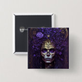 Gothic Queen Fantasy Art Button (Voorkant /achterkant)