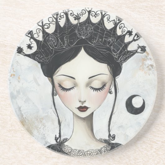 Gothic Queen zandsteen Onderzetter (Voorkant)