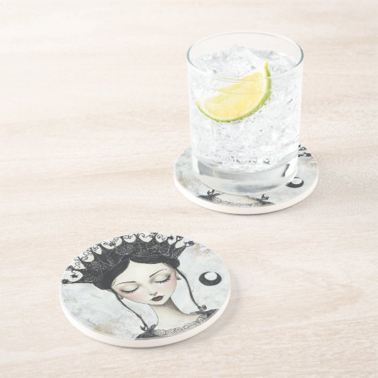 Gothic Queen zandsteen Zandsteen Onderzetter (Zijkant)