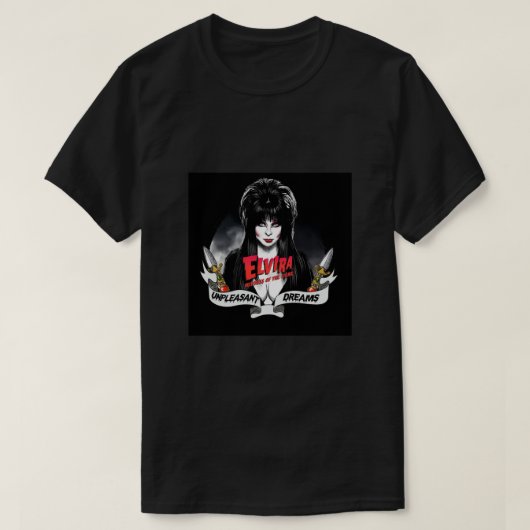 Gothic Queens - Elvira, mistress van het donkere P T-shirt (Design voorkant)