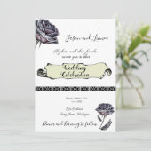 Gothic Quirky Elegant Old English Roos Lux Kaart (Staand voorkant)