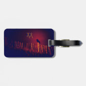 Gothic Quoth The Raven under Midnight Sky, Monogra Bagagelabel (Achterkant horizontaal)