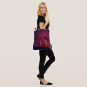 Gothic Quoth The Raven under Midnight Sky, Monogra Tote Bag (Op model)