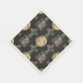 Gothic R.I.P. Grafsteen Keltisch Kruis Volle Maan Servet (Hoek)