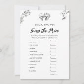 Gothic Raad de juiste prijs Vrijgezellenfeest spel Kaart (Voorkant)