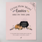 Gothic raad eens hoeveel Snoepjes Baby shower spel Poster (Voorkant)