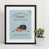 Gothic raad eens hoeveel Snoepjes Baby shower spel Poster
