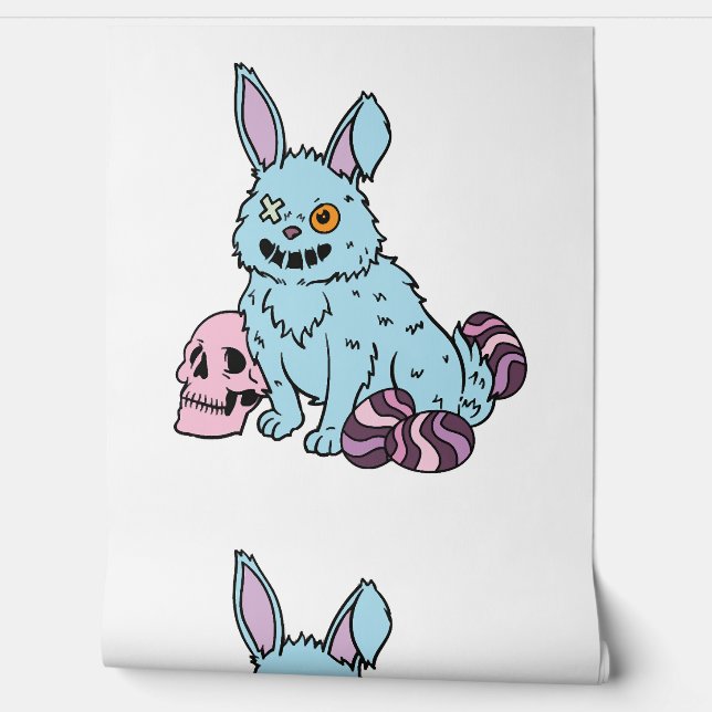Gothic Rabbit Gothic Bunny Gothic Easter Emo Gothi Behang (Afrollen)