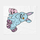 Gothic Rabbit Gothic Bunny Gothic Easter Emo Gothi Fleece Deken (Voorkant (Horizontaal))