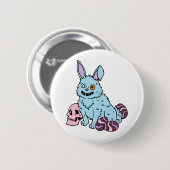 Gothic Rabbit Gothic Bunny Gothic Easter Emo Gothi Ronde Button 5,7 Cm (Voorkant /achterkant)