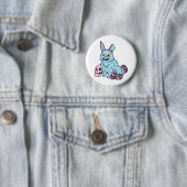 Gothic Rabbit Gothic Bunny Gothic Easter Emo Gothi Ronde Button 5,7 Cm (In situ)