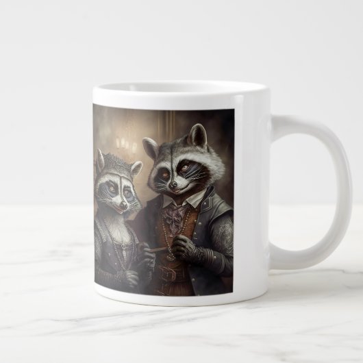 Gothic Raccoons Jumbo Mok (Rechts)
