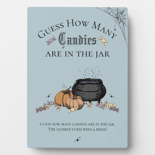 Gothic raden hoeveel Snoepjes Baby shower spel Fotoplaat (voorkant)