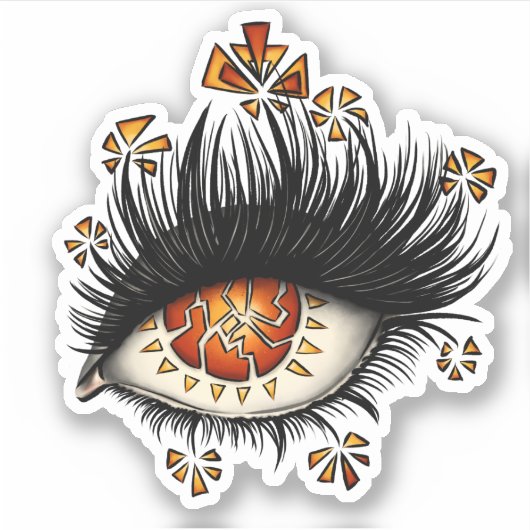 Gothic rare oogkunst sticker (Voorkant)