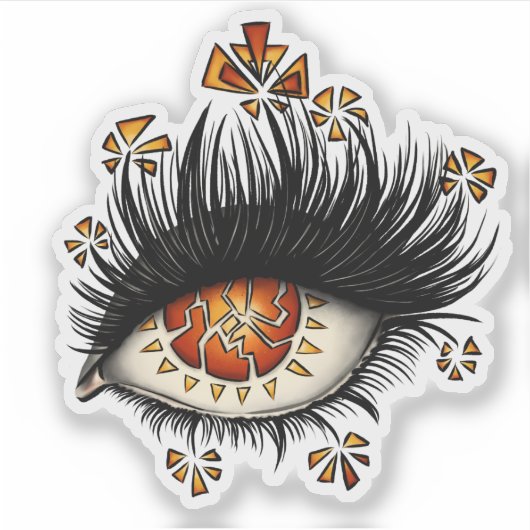 Gothic rare oogkunst sticker (Voorkant)