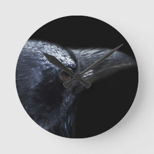 Gothic Raven and Crow Familiar Ronde Klok