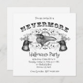 Gothic Raven and Crows Halloween Party Kaart (Voorkant / Achterkant)