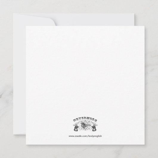 Gothic Raven and Crows Halloween Party Kaart (Achterkant)