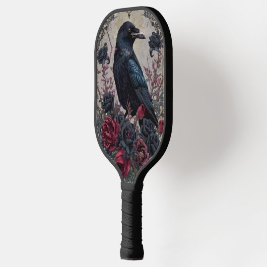 Gothic Raven and Roses Pickleball Paddle (Links)