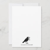 Gothic Raven and Skeleton Key Halloween Party Kaart (Achterkant)