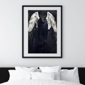 Gothic Raven Angel Decoupage Tissuepapier