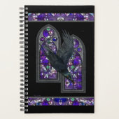 Gothic Raven Art Black Day Planner (Voorkant)