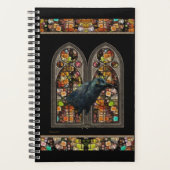 Gothic Raven Art Black Day Planner (Voorkant)