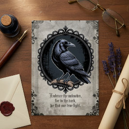 Gothic Raven Art Notitiekaartje