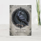 Gothic Raven Art Notitiekaartje (Voorkant)