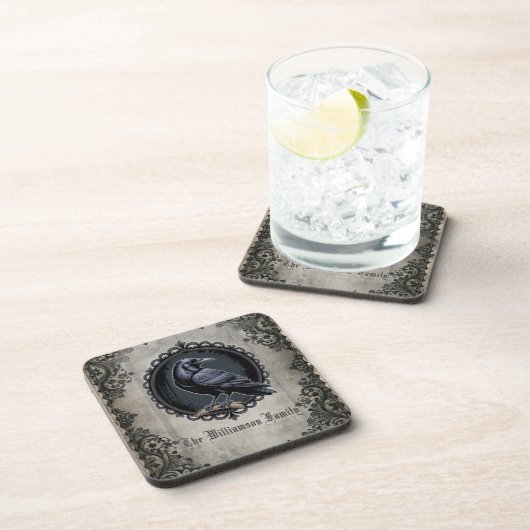 Gothic Raven Black  Bier Onderzetter (Rechterzijde)