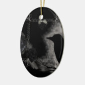 Gothic Raven Black Rozen Ornament (Links)