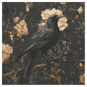 Gothic Raven Bloem Kraai Stof (Close Up)