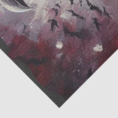 Gothic Raven Crow Bird Zwart Grijs Decoupage Tissuepapier (Detail)