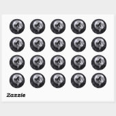 Gothic Raven Crow Moon Animal Totem Stickers (Vel)