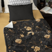  Gothic Raven Crow Rozen Fleece Deken