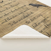 Gothic Raven Custom Message Sherpa Deken (3/4)